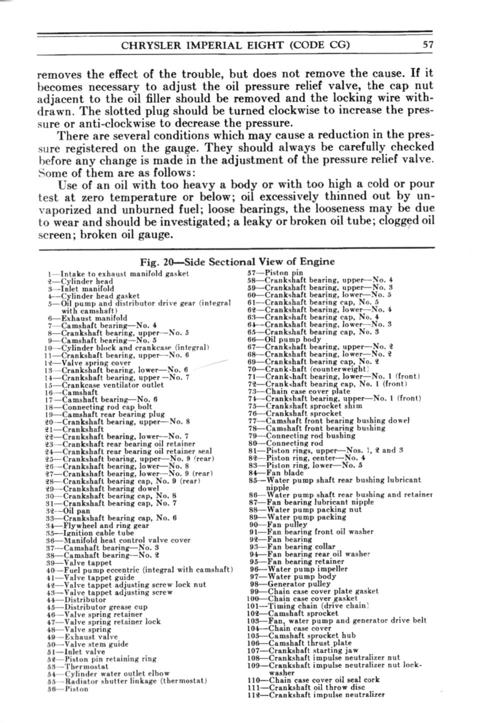 1931 Chrysler Imperial Owners Manual Page 57